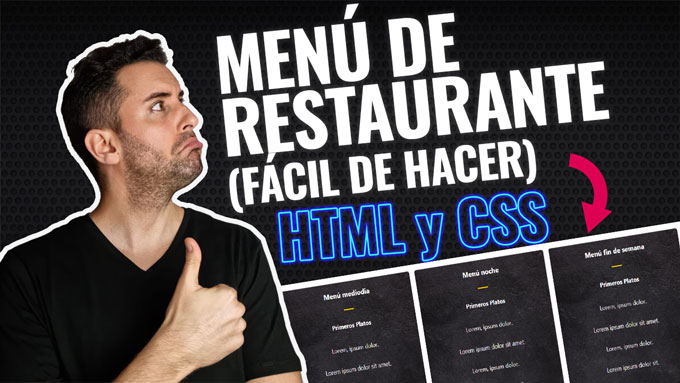 Cómo hacer un Menú de Restaurante en HTML y CSS